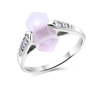 Rose Quartz Silver Ring NSR-2175